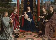 Gerard David The Mystic Marriage of St Catherine (mk08) oil on canvas